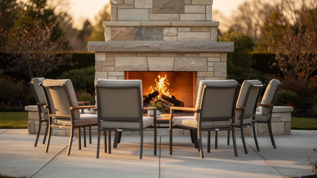 Outdoor Fireplace Install in Nashville
